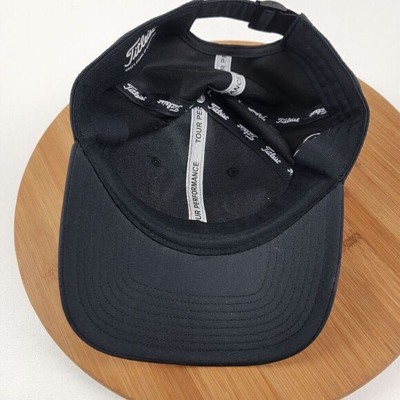 Titleist Tour Performance Hat Black Strapback Adjustable Golf Cap Outdoor - Picture 6 of 16